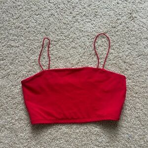Garage Red Fitted Crop Camisole